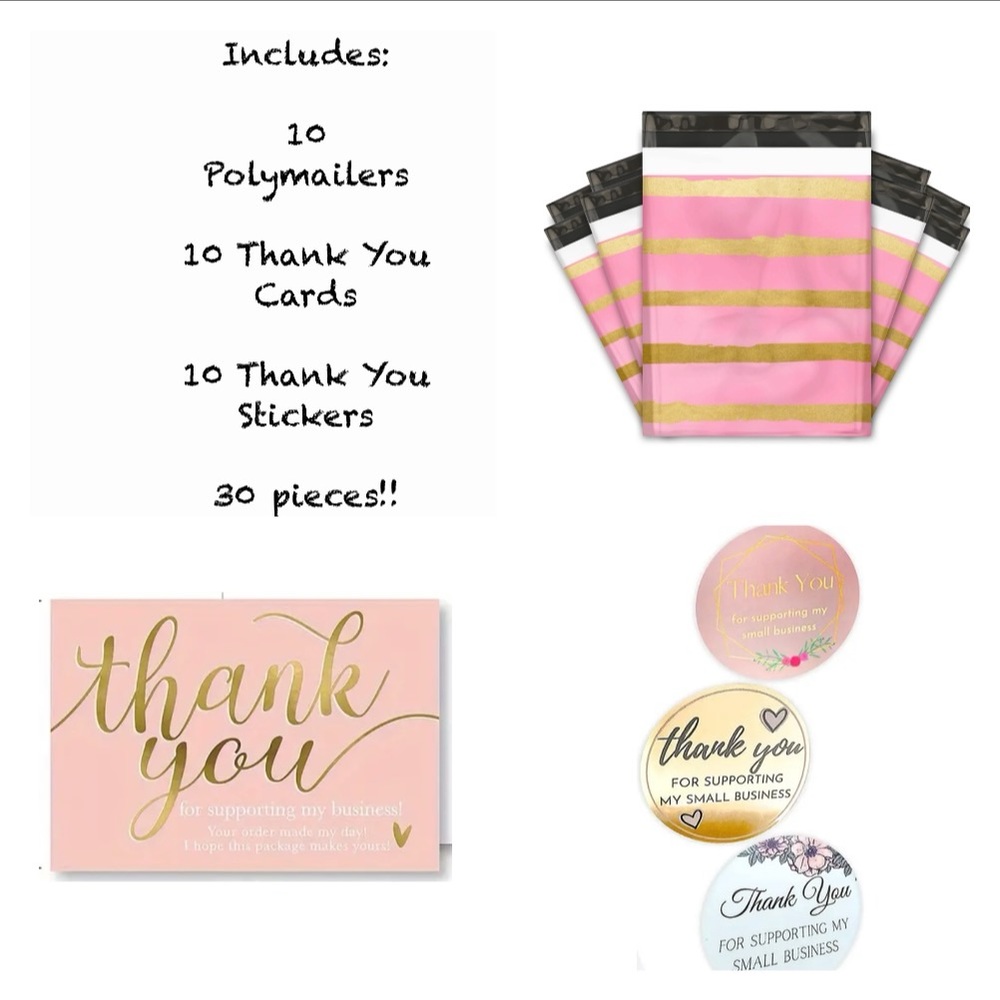 Pink & Gold Stripes Seller’s Bundle